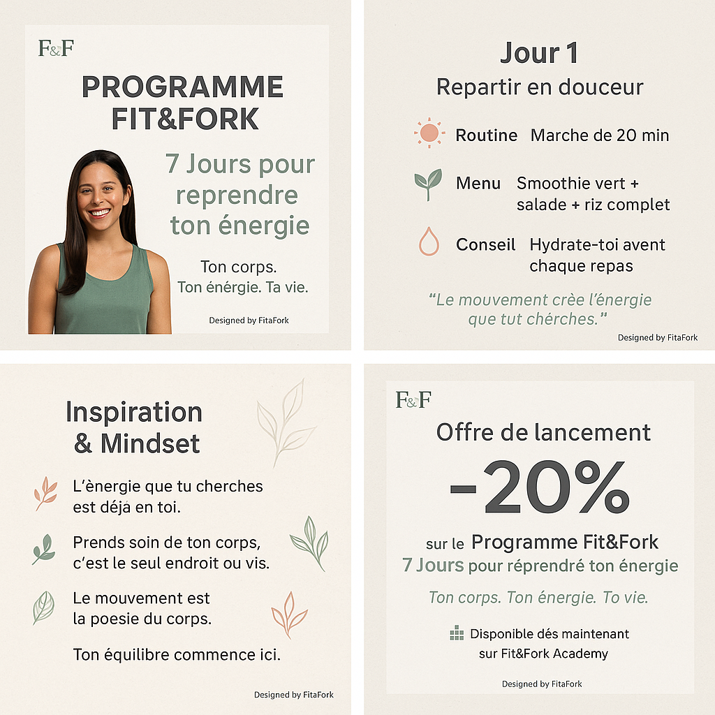 Programme Fit&Fork – 7 jours pour se remettre en forme et mieux manger